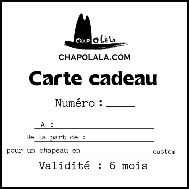 GIFT VOUCHER - CARTE CADEAU